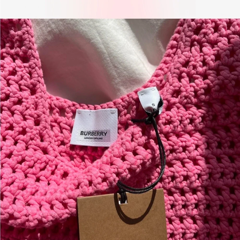 Pink Crochet Sleeveless Mini Dress - Picture 3 of 3